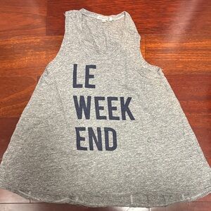 Sundry Gray Sleeveless 'Le Week End' tank Top size 1